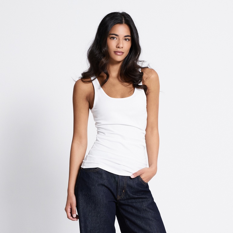 Basic tank top "Fanny" White